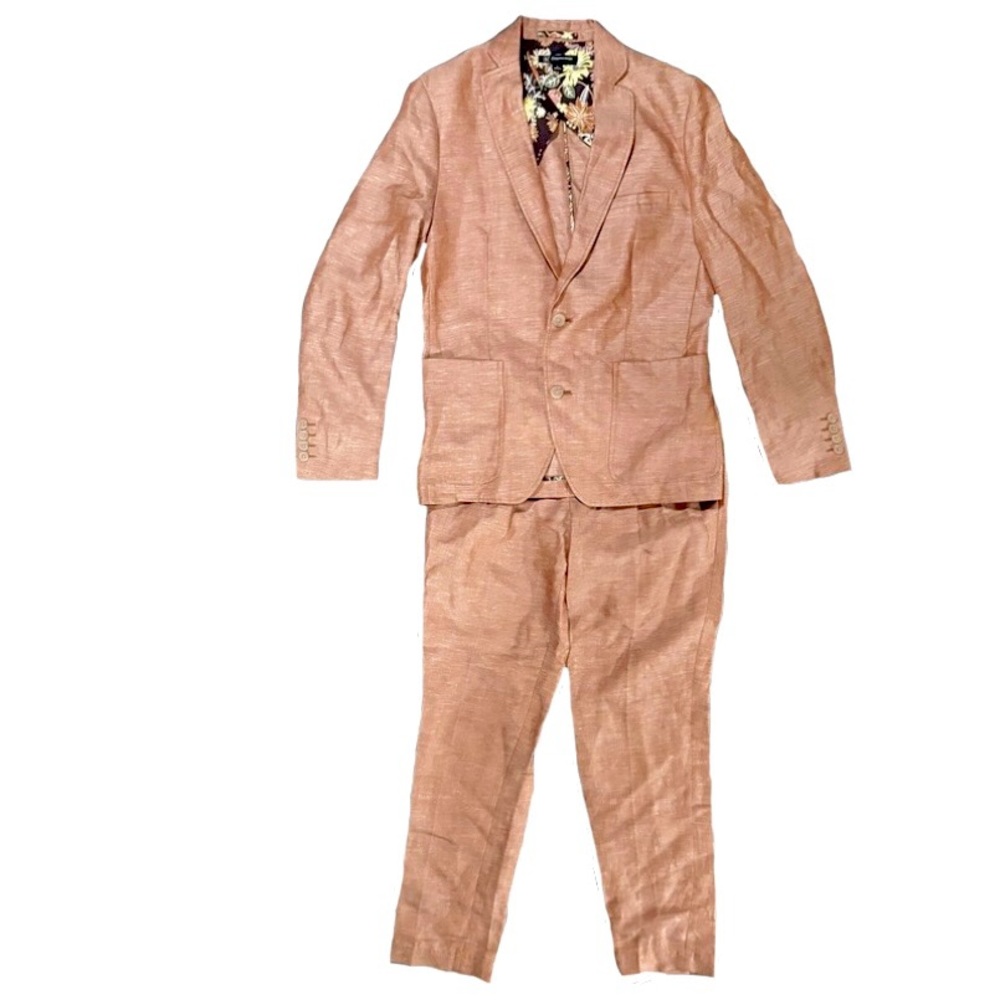 INC International Concepts Men’s Chambray Slim Fit Blazer & Tapered Pant Set